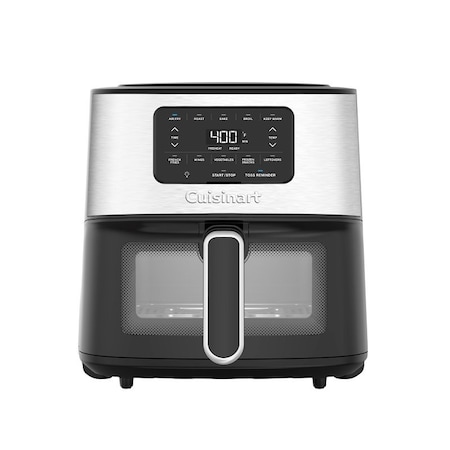 Cuisinart Basket Air Fryer, 6 qt Capacity, 1800 W, 1-Basket, Digital Control, Black Stainless AIR-200NAS