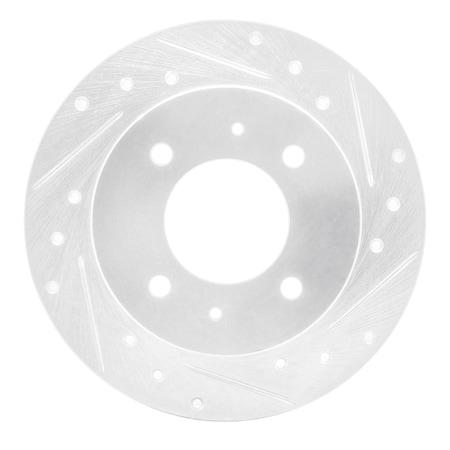 Dynamic Friction Co DFC Brake Rotor - Drilled and Slotted - Silver 631-03010R