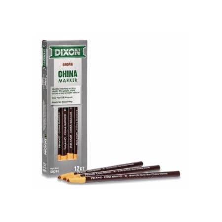 Dixon Ticonderoga Phano China Marker, 95 Brown, High-Heat, 12 EA/PK, 12PK 464-00095