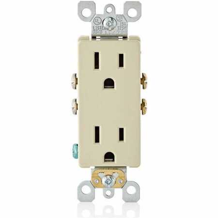 Leviton Residential Grade Decora Receptacle, 15 Amp, 125 Volt 5325-SI