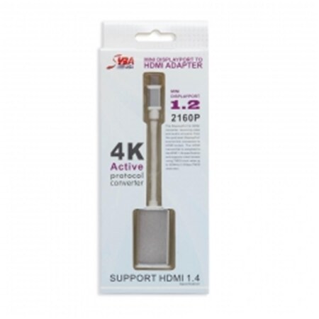 Syba 6 in. Mini DisplayPort v1.2 to HDMI v1.4b 4K Adapter Audio-3D Video Cable SY-ADA33014