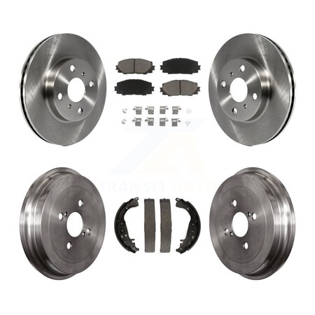 Transit Auto Front Rear Disc Brake Rotors Ceramic Pads And Drum Kit For Toyota Yaris K8C-102541