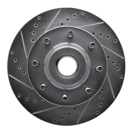 Dynamic Friction Co DFC Brake Rotor - Drilled and Slotted - Silver 631-54201L