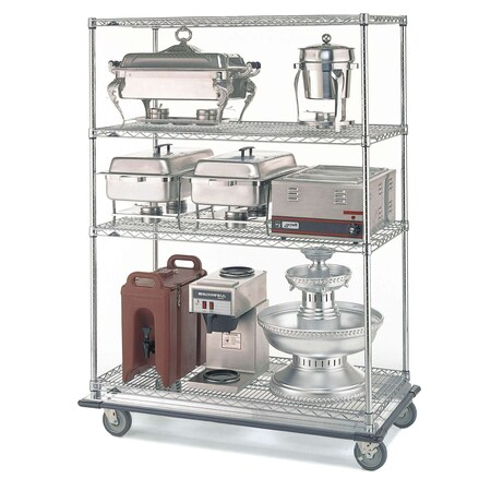 Wire Dolly Rack Super Erecta Industrial Wire Dolly Truck Cart, 24 in, Steel, 4 Shelves ...