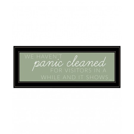 Homeroots Panic Cleaned 2 Black Framed Print Wall Art 407751
