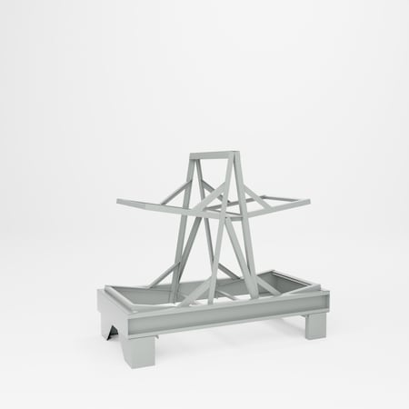 Pucel Drum Storage Rack, Holds Up To 4 Drums, 60 in W x 30 in D x 54 in H, Putty 85