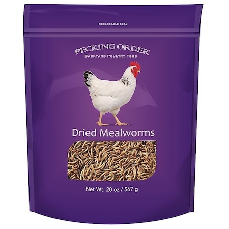Pecking Order 00 Chicken Mealworm Treat, 20 oz Bag 9331