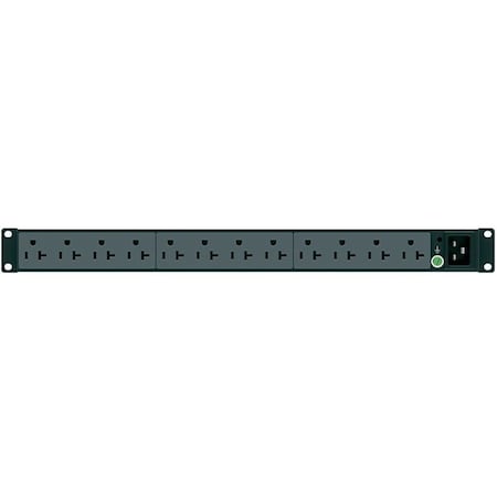 Panduit BASIC PDU 15A 12 5-20R NEMA 5-15P-3M BLK P12B01M
