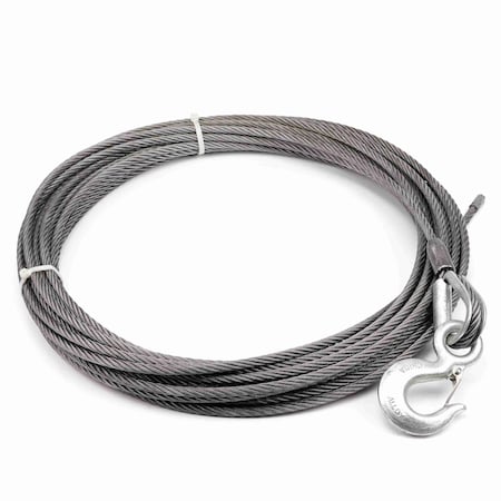 Warn Winch Cable 20400 Pound Capacity; 7/16 In Diameter x 100 Foot Length; EIPS Wire; Loop on One End 23678