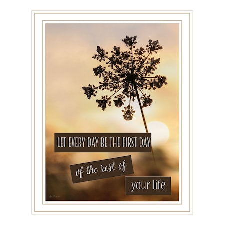 Homeroots The First Day White Framed Print Wall Art 530047