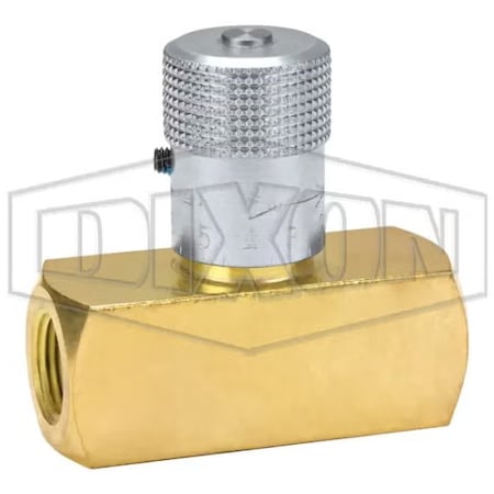 Dixon N Series Flow Control Valve, 3/8 x 3/8 in Nominal, 2000 psi, Brass Body BN600
