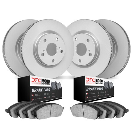 Dynamic Friction Co DFC Geospec Rotors with 5000 Advanced Brake Pads 4504-13048