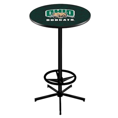 Holland Bar Stool Co 42" Black Ohio University Pub Table L216B4236UnivOH