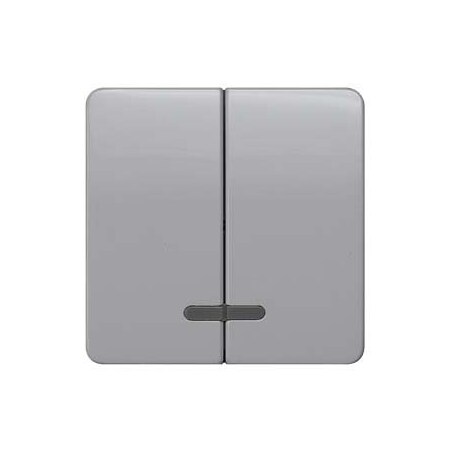 Siemens DELTA profil, silver Rocker switch with window for pushbutton 2-fold 5TG7938
