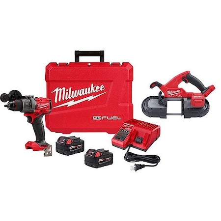 Milwaukee Tool M18 FUEL Hammer Drill +M18 FUEL Band Saw 2904-22, 2829-20