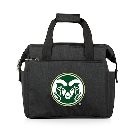 Picnic Time Family Of Brands NCAA Colorado State Rams On The Go Lunch Bag Cooler - Soft Cooler Lunch Box, Black 510-00-179-134-0