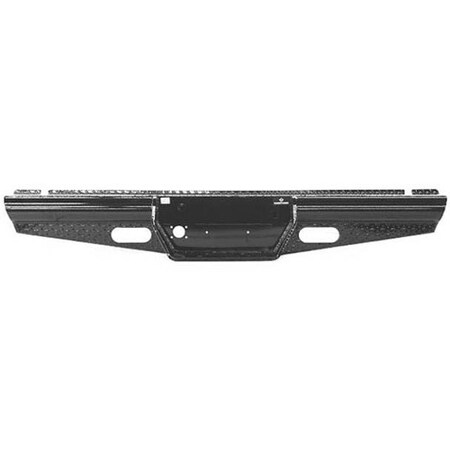 Replacement For Ford F-250 Super Duty Year 2007 Legend Series Black Powder-Coated Steel Rear Bumper