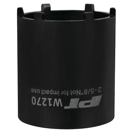 Perform Tool Spindle Nut Socket 6Slot Front Axle; 1/2 In Drive; Black; Chrome Moly Alloy Steel W1270