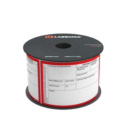 Labeltac Military Condition Tags 3in x 5in, 200 labels per roll Form, DD1577-1, Red LT35MCT04