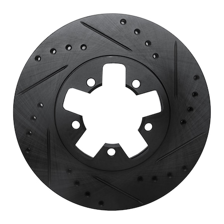 Dynamic Friction Co DFC Brake Rotor - Drilled and Slotted - Black 633-67017R