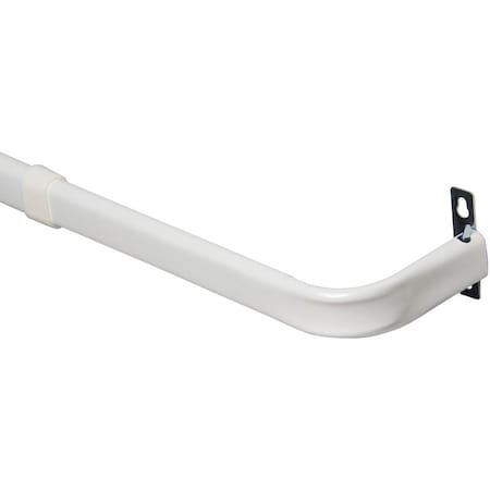 Kenney Mfg Curtain Rod, 1 in Dia, 48 to 86 in L, Steel, White KN512