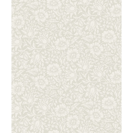 A-Street Prints Mallow Dove Floral Vine Wallpaper 4153-82037