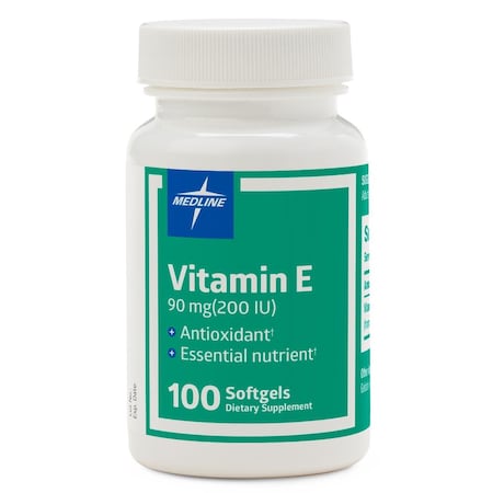 Medline Vitamin E Softgel, 90 mg, 100/Bottle OTCM00018H