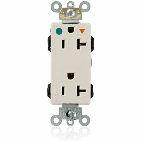 Leviton Hospital Grade Decora Receptacle, 20 Amp, 125 Volt MD830-IGT