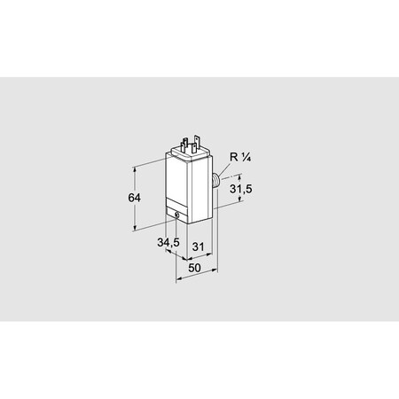 Honeywell Kromschroder Gas Pressure Switch - DG 360C8D, 3–500 mbar, Diaphragm Type KS84448750