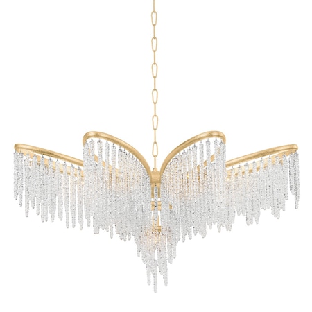 Corbett Lighting Pandora 9 Light Chandelier 48 In. Gold Leaf 415-48-GL