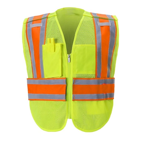 2W International High Vis Public Safety Vest, Regular, Orange PWB503 OR RG