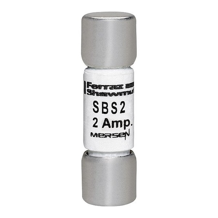 Mersen Fuse, 1 3/8 in L, 600 V AC, 2 A SBS2