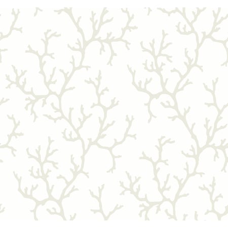 York Wallcoverings Coral Island White Wallpaper CV4431