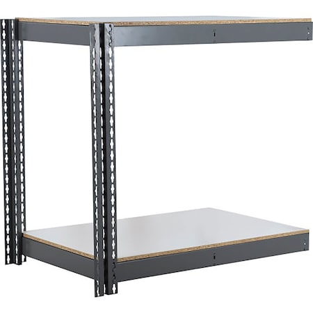 Global Industrial 2 Shelf, Heavy Duty Boltless Shelving, Add On, 36"Wx12"Dx36"H, Laminate Deck B3170783