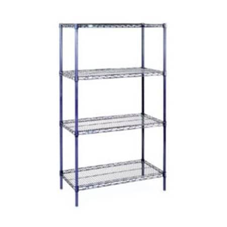 Swivel Stainless Steel 18 x 48 x 86 in. Solid 4 Shelf Unit SW3086554