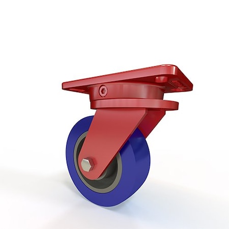 Hamilton Ergo-X2 Swivel Caster, 6" x 2" Ergo-Glide XT Polyurethane (85A) on Cast Iron Wheel S-ERGO-6EGB