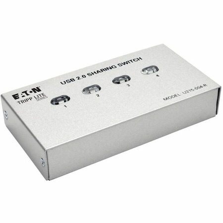 Tripp Lite USB Switch, Printer/Peripheral, 4-Port, 2.0 U215-004-R