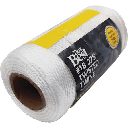 Do It Best No, 18 x 275 Ft. White Nylon Twisted Twine 338637