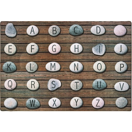 Carpets For Kids 60216 6 x 9 ft. Rectangle Alphabet Stones Seating Rug 60216