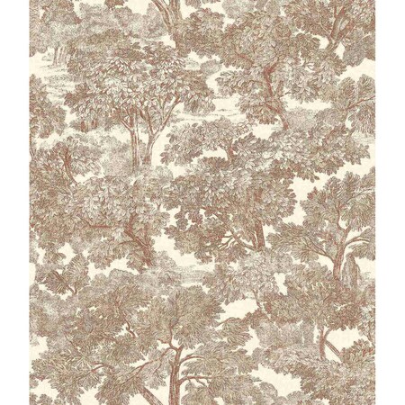Chesapeake Spinney Red Toile Wallpaper 4134-72562