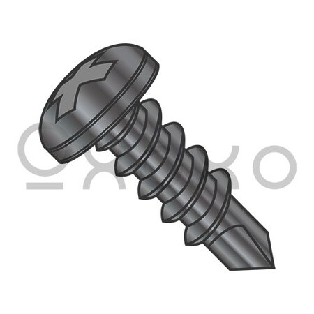 8-18X1/2 Phillips Pan Full Thread Self Drilling Screw 18-8 Stainless Steel Black Oxide, 5000PK