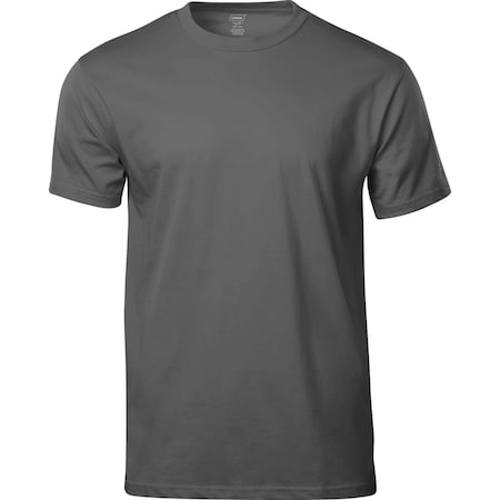 Ironwear Cotton Ribbed Crew Neck Short Sleeve T-Shirt, Grey, X-Large 1803-G-XL