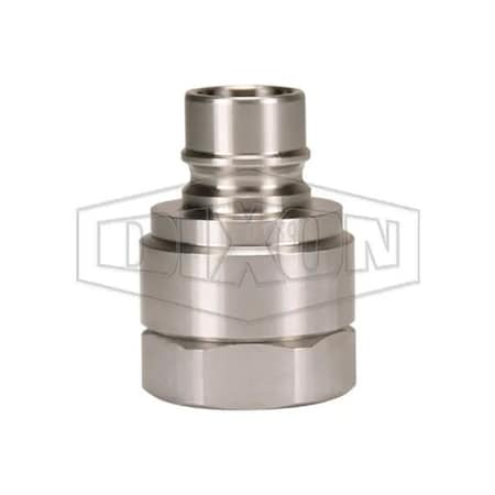 Dixon 3/4 V PLUG, 3/4 F-NPTF 316SS, EPDM P-V6F6-SS