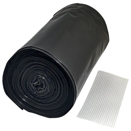 Frost King Drum Liner, 55 gal Capacity, Polyethylene, Black DL3656
