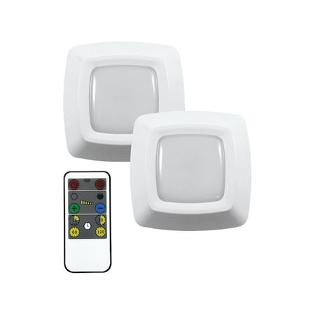 Westek Manual LED Puck Light with Remote Control, White 3853678