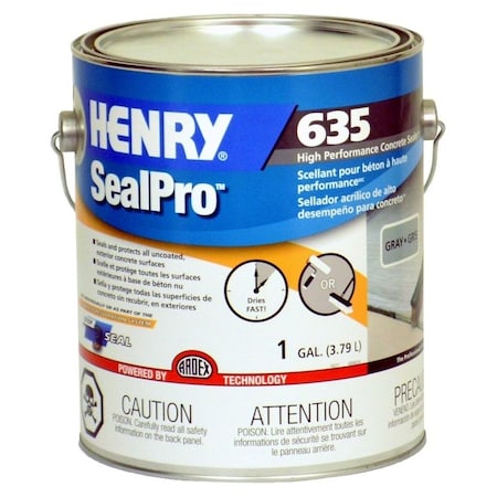 Henry Concrete Sealant, Liquid, Gray, 1 gal, Can 16377
