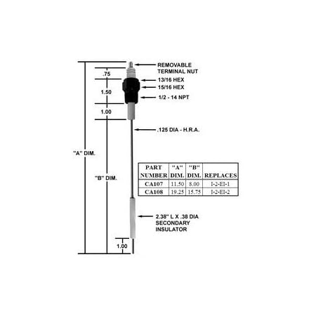 Crown Engineering Crown Igniter Replaces I-2-EI-2 CA108