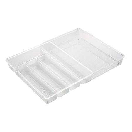 Idesign iDesign Linus Clear Cutlery Organizer 2.25 in. H X 14.25 in. W X 11.25 in. D 70032