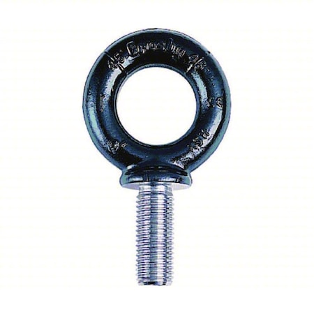 Crosby Eye Bolt With Shoulder, 1/2"-13, 1-1/2 in Shank, 1-3/16 in ID, Steel, Black Oxide 9900217