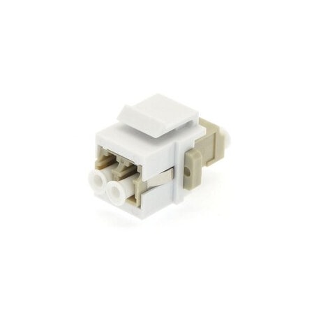 Cable Wholesale LC/UPC Keystone Coupler, Multimode, Duplex, Gray Body 30LC-LC201